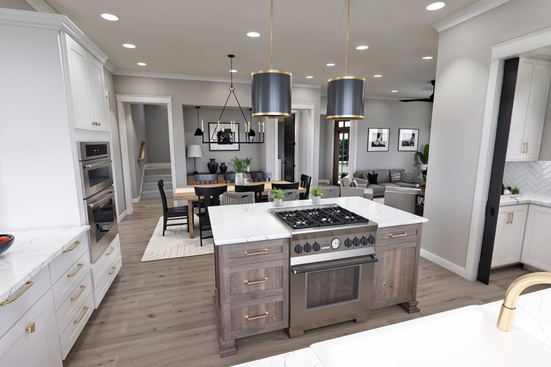 House Blueprint - Interior - Kitchen 2 for Farmhouse House Plan #51-1268 - 3 bed, 3.5 bath