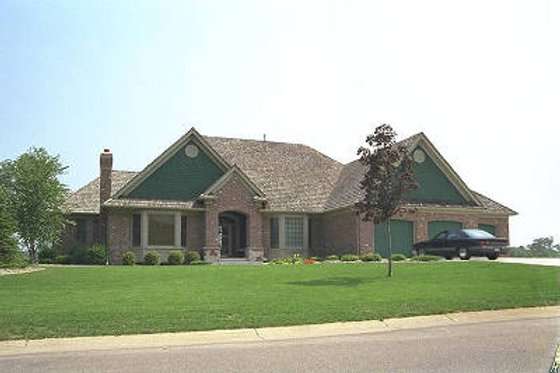 Exterior - Front Elevation for European House Plan #51-188 - 3 bed, 3.5 bath