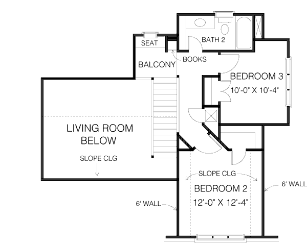 House Design - European Floor Plan - Upper Floor Plan #410-226