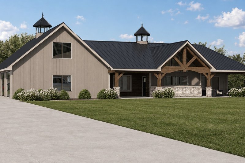 Architectural House Design - Exterior - Front Elevation 3 for Ranch House Plan #1064-510 - 4 bed, 3 bath
