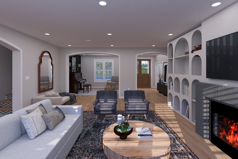 House Design - Interior - Family Room 3 for European House Plan #1060-293 - 5 bed, 3.5 bath