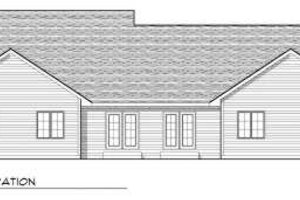 Exterior - Rear Elevation for Traditional House Plan #70-746 - 2 bed, 2 bath