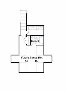 Floor Plan - Upper Floor for European House Plan #417-397 - 4 bed, 4 bath