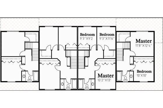 Floor Plan - Upper Floor for Traditional House Plan #303-474 - 3 bed, 1.5 bath