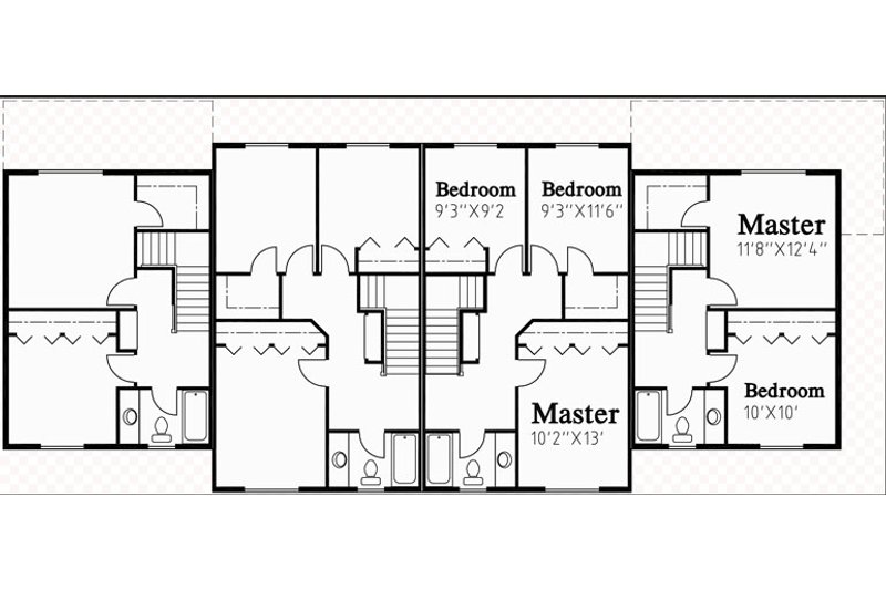 Architectural House Design - Floor Plan - Upper Floor for Traditional House Plan #303-474 - 3 bed, 1.5 bath