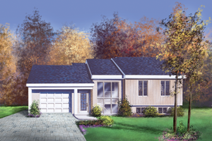 Ranch Exterior - Front Elevation Plan #25-4850