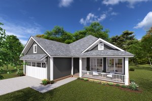 Cottage Exterior - Front Elevation Plan #513-2082