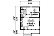 Cabin Style House Plan - 1 Beds 1 Baths 480 Sq/Ft Plan #25-4286 