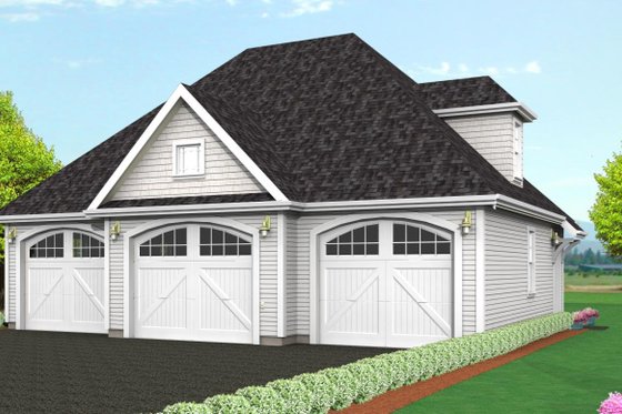 Exterior - Front Elevation for Traditional House Plan #75-188, 0 bath