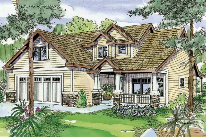 Home Plan - Craftsman Exterior - Front Elevation Plan #124-739
