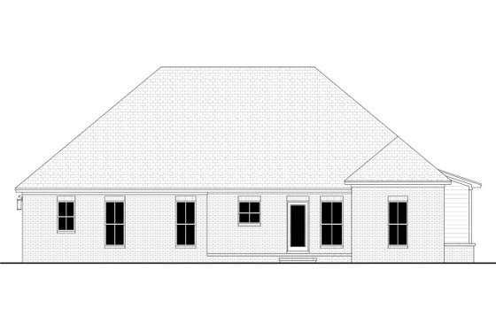 Exterior - Rear Elevation for Traditional House Plan #430-409 - 4 bed, 2 bath
