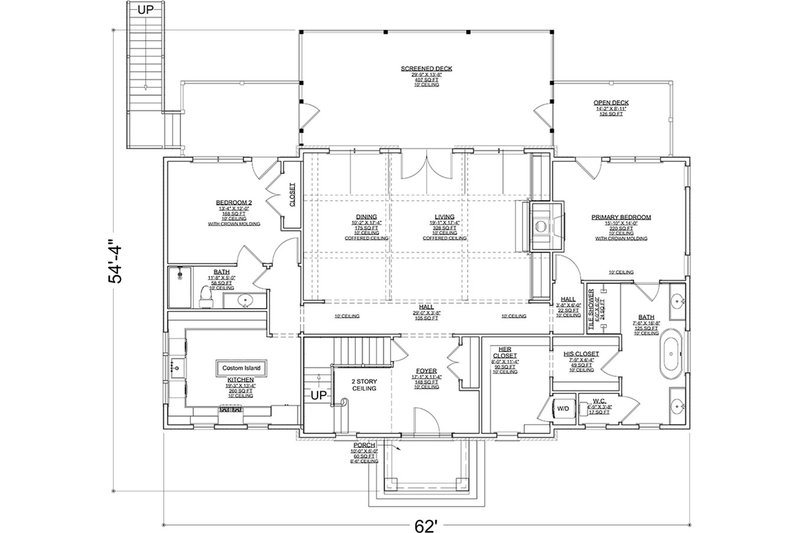 Dream House Plan - Floor Plan - Main Floor for Colonial House Plan #1116-46 - 4 bed, 4 bath