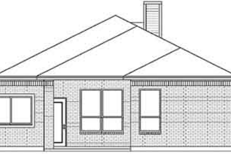 Home Plan - Exterior - Rear Elevation for Traditional House Plan #84-201 - 3 bed, 2 bath