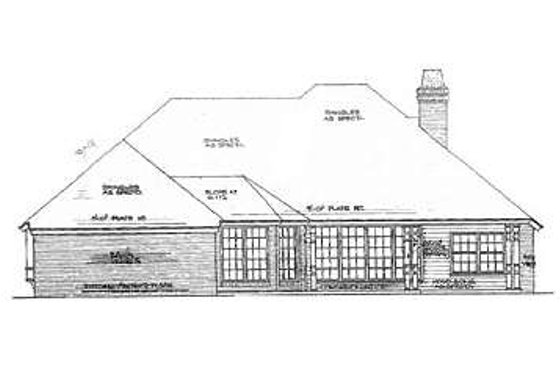 Exterior - Rear Elevation for Traditional House Plan #310-636 - 4 bed, 2.5 bath