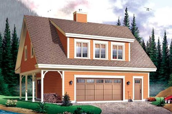Exterior - Front Elevation 3 for Country House Plan #23-623 - 2 bed, 2 bath