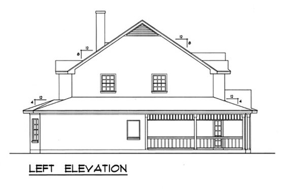 Exterior - Other Elevation for Country House Plan #40-438 - 5 bed, 3.5 bath