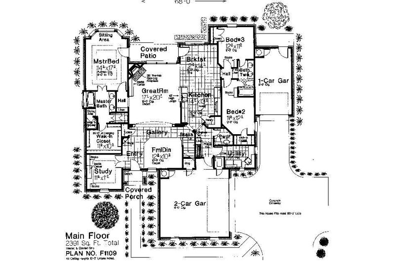 Dream House Plan - Floor Plan - Main Floor for Traditional House Plan #310-677 - 3 bed, 2.5 bath