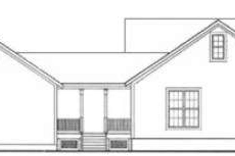 House Blueprint - Exterior - Rear Elevation for Southern House Plan #406-163 - 3 bed, 2 bath