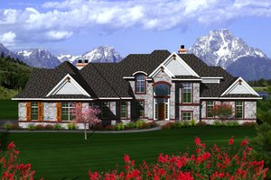 Dream House Plan - European Exterior - Front Elevation Plan #70-1145