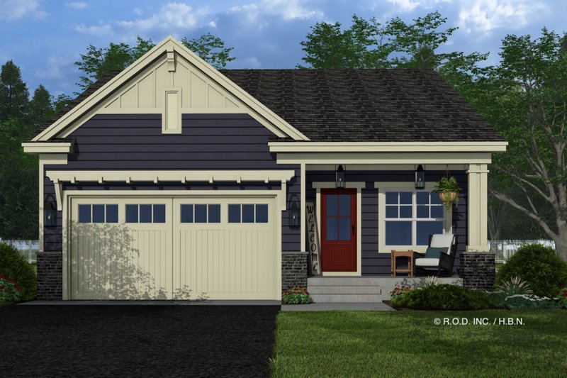 House Design - Exterior - Front Elevation 4 for Craftsman House Plan #51-1330 - 3 bed, 2 bath