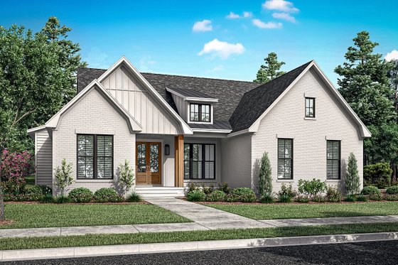 Exterior - Front Elevation 3 for Farmhouse House Plan #430-338 - 4 bed, 2 bath