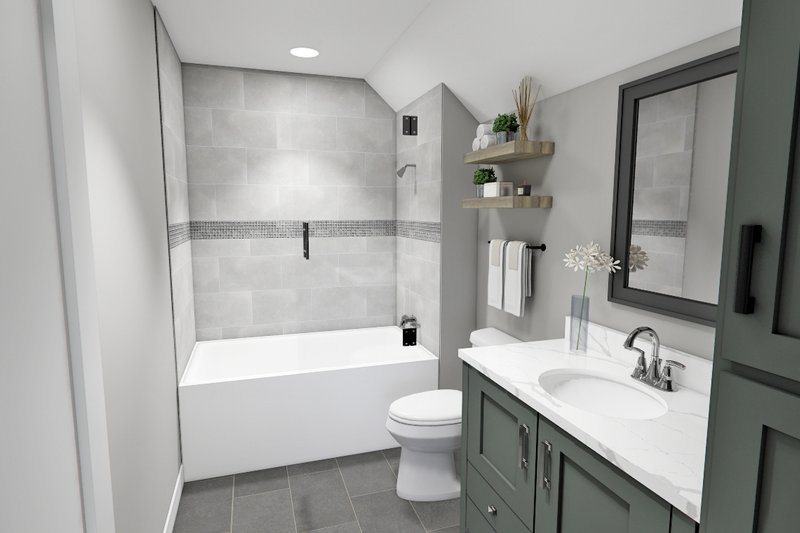 Architectural House Design - Interior - Bathroom 1 for Craftsman House Plan #51-1300 - 3 bed, 3.5 bath