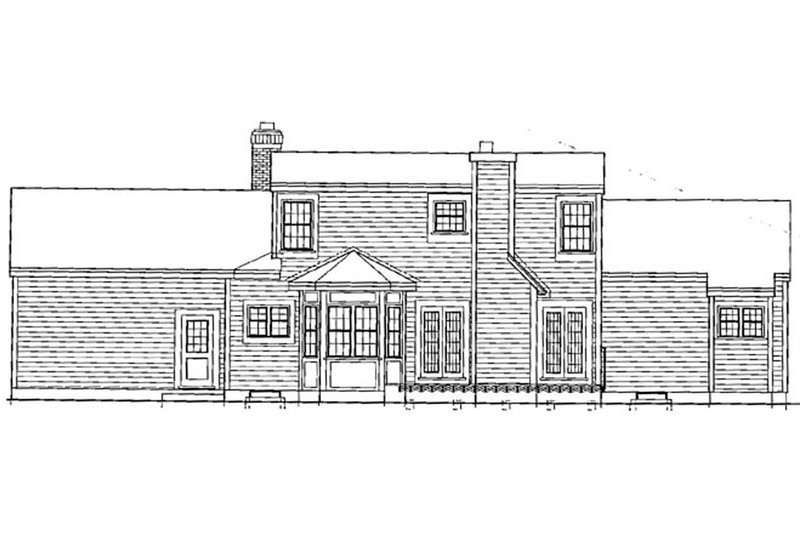 Architectural House Design - Exterior - Rear Elevation for Farmhouse House Plan #3-296 - 3 bed, 2.5 bath