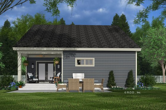 Exterior - Rear Elevation for Craftsman House Plan #51-1338 - 4 bed, 3 bath