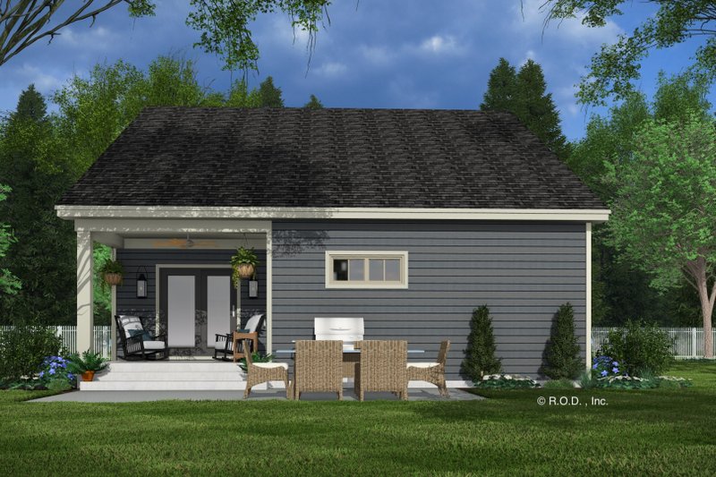 House Design - Exterior - Rear Elevation for Craftsman House Plan #51-1338 - 4 bed, 3 bath