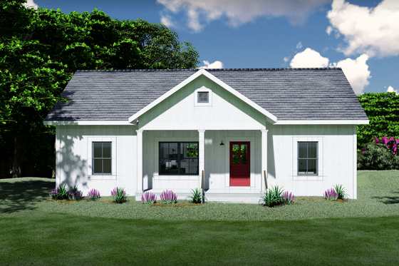 Cottage Style House Plan - 2 Beds 2 Baths 1073 Sq/Ft Plan #44-178 ...