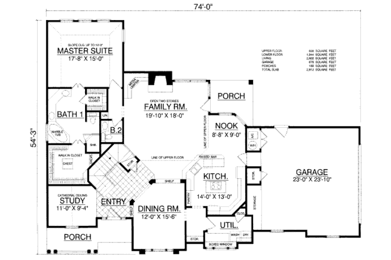 Dream House Plan - Floor Plan - Main Floor for European House Plan #40-434 - 3 bed, 2.5 bath