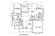 European Style House Plan - 4 Beds 4.5 Baths 4766 Sq/Ft Plan #67-462 