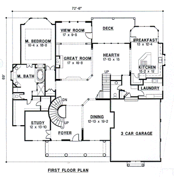 European Floor Plan - Main Floor Plan #67-462