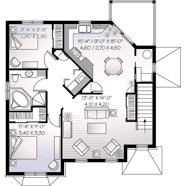 House Plan Design - Traditional Floor Plan - Upper Floor Plan #23-558