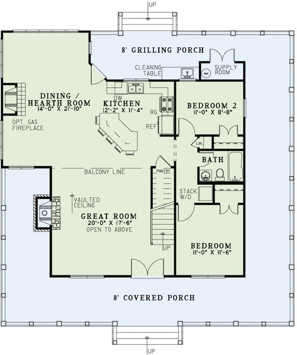House Plan Design - Country Floor Plan - Main Floor Plan #17-2517