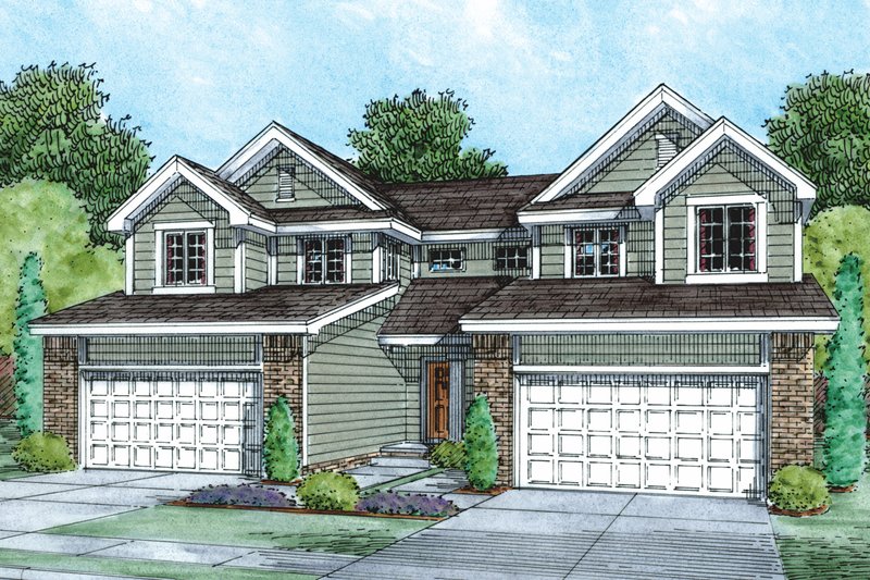 Architectural House Design - Traditional Exterior - Front Elevation Plan #20-2093