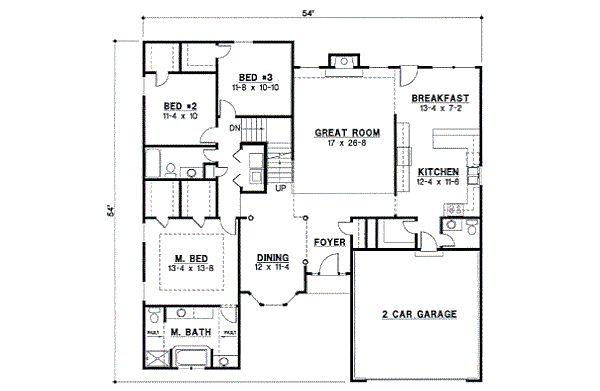 European Floor Plan - Main Floor Plan #67-674