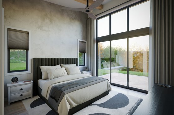 Interior - Master Bedroom for Cabin House Plan #1089-54 - 1 bed, 1.5 bath