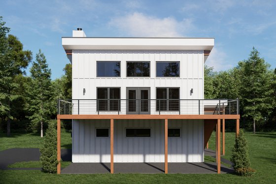 Exterior - Front Elevation 4 for Contemporary House Plan #932-1374 - 1 bed, 1 bath