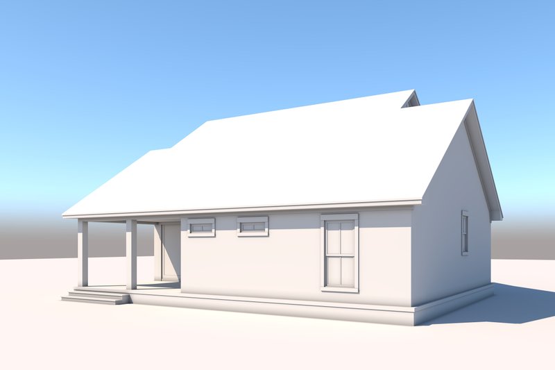 Architectural House Design - Exterior - Rear Elevation 1 for Traditional House Plan #430-320 - 2 bed, 2 bath