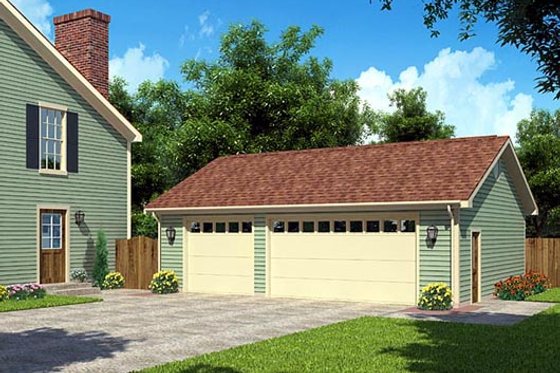 Exterior - Front Elevation for Traditional House Plan #312-874, 0 bath