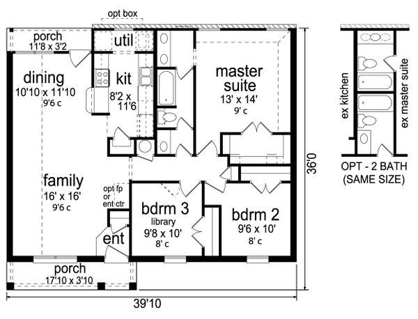 Architectural House Design - Traditional Floor Plan - Main Floor Plan #84-583