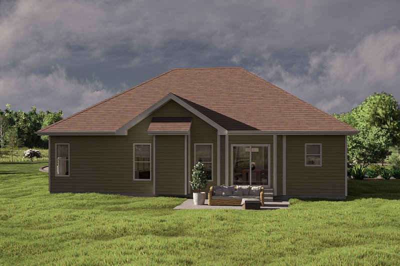 Home Plan - Exterior - Rear Elevation for Traditional House Plan #455-82 - 3 bed, 2 bath
