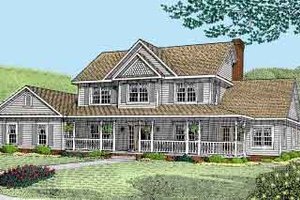 Country Exterior - Front Elevation Plan #11-210