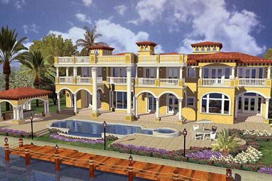 Exterior - Other Elevation 1 for Mediterranean House Plan #420-198 - 5 bed, 8.5 bath