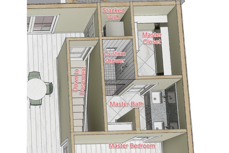 Home Plan - Floor Plan - Other Floor 1 for Farmhouse House Plan #44-227 - 3 bed, 2 bath