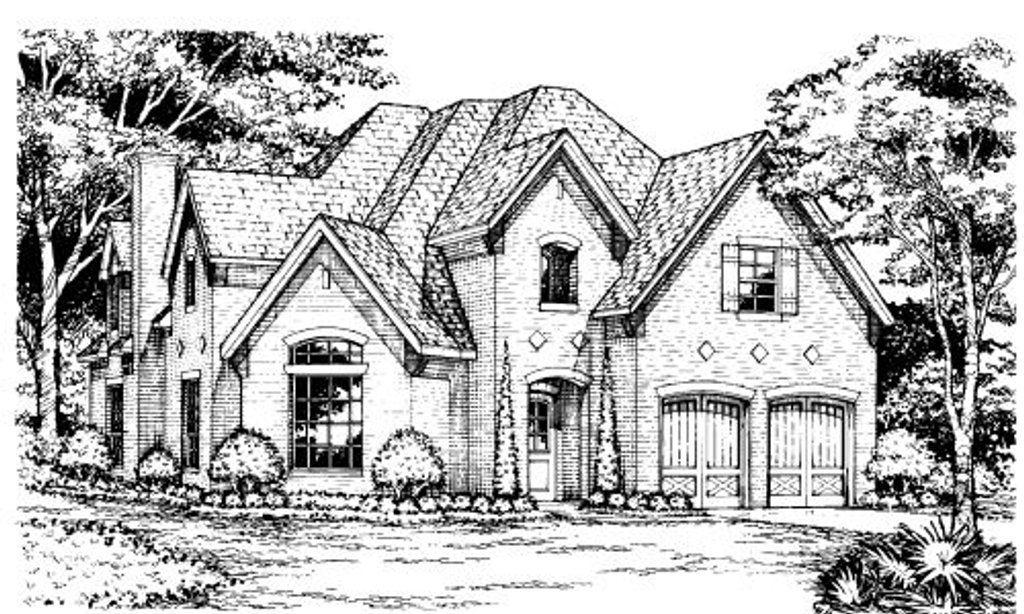 European Style House Plan - 3 Beds 3.5 Baths 3448 Sq/Ft Plan #141-297 ...