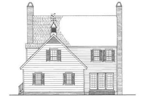 Exterior - Rear Elevation for Colonial House Plan #137-241 - 3 bed, 2 bath