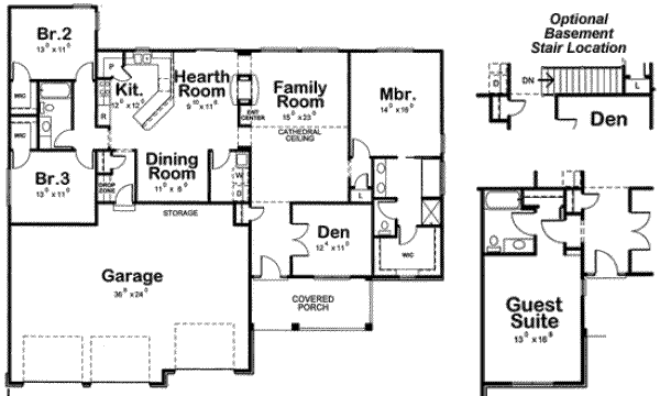 Home Plan - Traditional Floor Plan - Main Floor Plan #20-1781