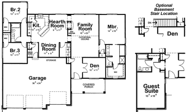 Traditional Floor Plan - Main Floor Plan #20-1781